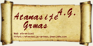 Atanasije Grmaš vizit kartica